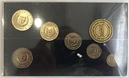 Набор монет 1, 2, 5, 10, 20, 50 центов 1994 Кипр