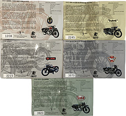 Набор монет 2 доллара 2007 Великие мотоциклы 1930-х Острова Кука