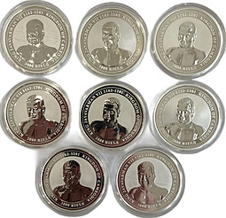 Набор 3000 риелей 2006 Год собаки Камбоджа 8 монет