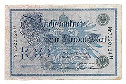 Банкнота 100 марок 1908 Германия Германская империя