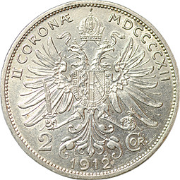 Монета 2 кроны 1912 Австрия
