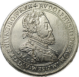 Монета 1 талер 1603 Рудольф II Габсбург Священная Римская империя