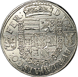 Монета 1 талер 1564-1595 Фердинанд II Габсбург Священная Римская империя