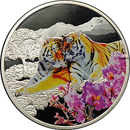 Монета 50000 кип 2017 ММД Амурский тигр Лаос
