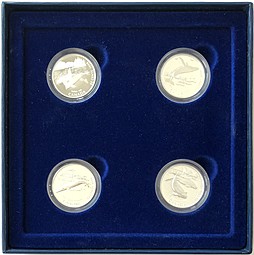 Набор 50 центов 1998 Гиганты океана Киты Канада 4 монеты