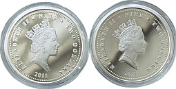 Набор 2 доллара 2011 Ну Погоди Советские мультфильмы Ниуэ 2 монеты