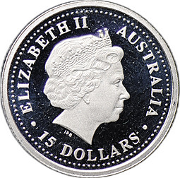 Монета 15 долларов 2006 Откройте Австралию - Пустынная роза платина Австралия