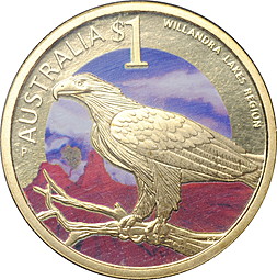 Монета 1 доллар 2012 Национальный парк Уилландра Австралия