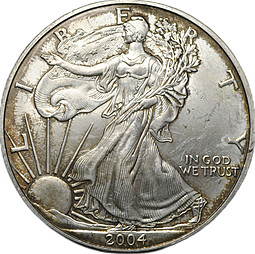 Монета 1 доллар 2004 Шагающая свобода США