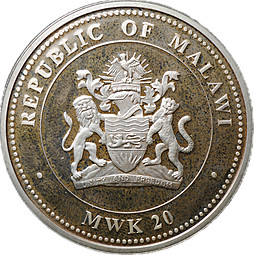Монета 20 квача 2010 Год Тигра - Успех Малави