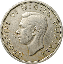 Монета 1/2 кроны 1948 Великобритания