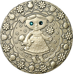 Монета 20 рублей 2009 Знаки зодиака - Дева Беларусь