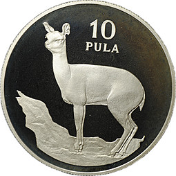 Монета 10 пул 1978 Антилопа-прыгун Ботсвана