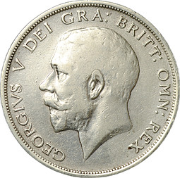Монета 1/2 кроны 1915 Великобритания