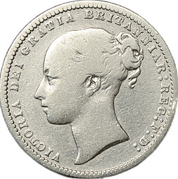 Монета 1 шиллинг 1874 Великобритания