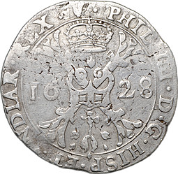 Монета 1 патагон 1628 (талер) Испанские Нидерланды
