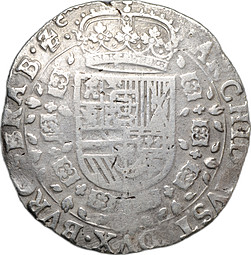 Монета 1 патагон 1628 (талер) Испанские Нидерланды