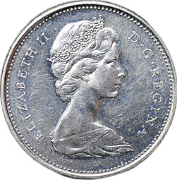 Монета 25 центов 1967 100 лет Конфедерации Канада