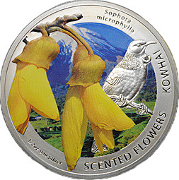 Монета 1 доллар 2013 Душистые цветы Ковхай Ниуэ
