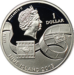 Монета 1 доллар 2013 Том и Джерри Ниуэ