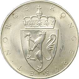 Монета 10 крон 1964 150 лет Конституции Норвегия