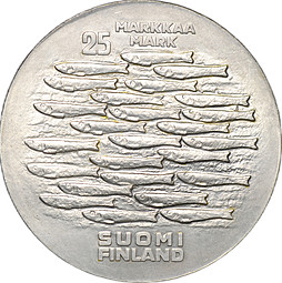 Монета 25 марок 1979 750 лет Турку Финляндия