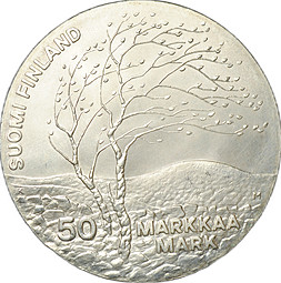 Монета 50 марок 1983 Первый чемпионат мира по легкой атлетике Финляндия