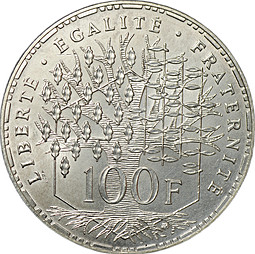 Монета 100 франков 1983 Франция