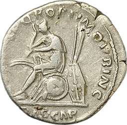 Монета Денарий 108-109 Траян (98-117) Дакийец в трауре Римская Империя