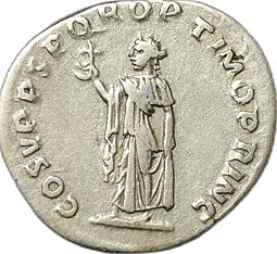 Монета Денарий 110 Траян (98-117) Фелиситас Римская Империя