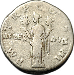 Монета Денарий 119-122 Адриан (117-138) Этернитас Римская Империя