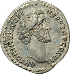 Монета Денарий 140-144 Антонин Пий (138-161) Конкордия Римская Империя