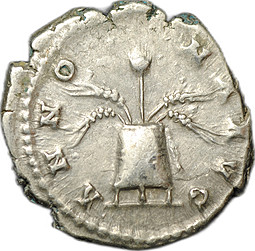 Монета Денарий 141-143 Антонин Пий (138-161) Модий Римская Империя