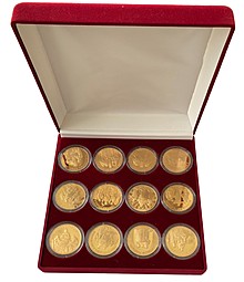 Набор медалей (жетонов) Православные праздники ММД томпак 12 штук