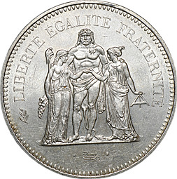 Монета 50 франков 1978 Геркулес Франция