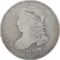 Монета 10 центов 1827 Liberty Cap Dime США