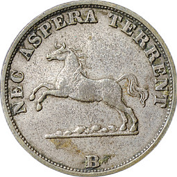 Монета 6 пфеннигов 1846 Лошадь Ганновер