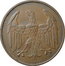 Монета 4 рейхспфеннига (пфеннинга) 1932 F - Штутгарт Германия