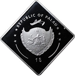 Монета 1 доллар 2009 2000 лет Битве в Тевтобургском лесу Германский воин Палау