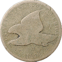 Монета 1 цент 1858 Flying Eagle Cent США