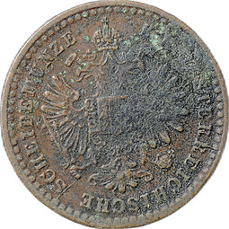 Монета 5/10 крейцера 1859 A - Вена Австрия
