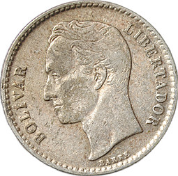 Монета 50 сентимо 1954 Венесуэла