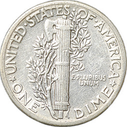 Монета 1 дайм 1935 Mercury Dime США