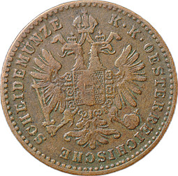 Монета 1 крейцер 1881 Австрия