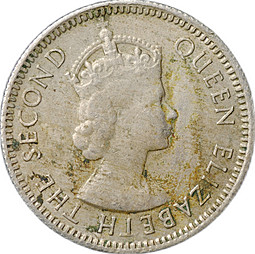 Монета 5 центов 1953 Малайя и Британское Борнео