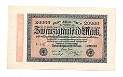 Банкнота 20000 марок 1923 Германия Веймарская республика