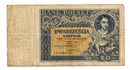 Банкнота 20 злотых 1931 Польша