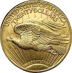 Монета 20 долларов 1924 США