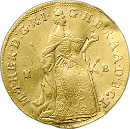 Монета 1 дукат 1765 KB Мария Терезия Венгрия
