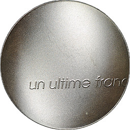 Монета 1 франк 2001 Последний Франк Франция